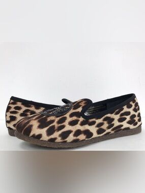 Tory Burch Leopard Print Women's Pony Hair Loafers